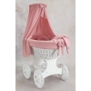 Bellissima culla vimini per ragazza neonata rosa