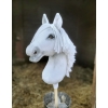 Cavallo con Bastone Premium -Bianco - Hobby Horse