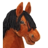 Un bel cavallo su un bastone per hobby horsing