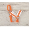 Cavezza per Il Tuo Cavallo Hobby Arancio con Pelliccia Bianca