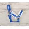 Cavezza per Il Tuo Cavallo Hobby Blu con Pelliccia Bianca
