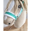 Cavezza per Il Tuo Cavallo Hobby Menta con Pelliccia Bianca