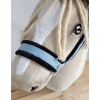 Cavezza per Il Tuo Cavallo Hobby Nero Azzurro con Pelliccia Bianca