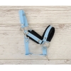 Cavezza per Il Tuo Cavallo Hobby Nero Azzurro con Pelliccia Bianca