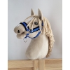 Cavezza per Il Tuo Cavallo Hobby Nero Blu con Pelliccia Bianca