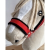 Cavezza per Il Tuo Cavallo Hobby Nero Rosso con Pelliccia Bianca