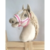 Cavezza per Il Tuo Cavallo Hobby Rosa con Pelliccia Bianca