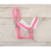 Cavezza per Il Tuo Cavallo Hobby Rosa con Pelliccia Bianca
