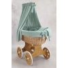 Cesto naturalle con base in legno - culla neonati