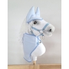 Coperta e Paraorecchie per Cavallo Bastone Azzurro