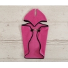 Coperta e Paraorecchie per Cavallo Bastone Rosa Scuro