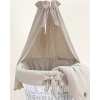 Copertina e cuscino in mussola beige