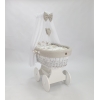 Culla bianca con baldacchino