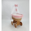 Culla con rivestimento in cotone e con velo