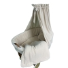 Culla in vimini grande XL con velo beige in mussola