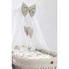 culla vimini grigio biancheria beige