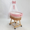 Culla vimini naturale neonato Baladchino Rosa