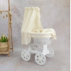 Culla vimini neonato bianca