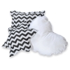 3 Guanciali Nero Chevron