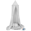 Baldacchino con Tappetino e Cuscini per Cameretta Dei Bambini Grigio