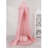 Baldacchino con Tappetino e Cuscini per Cameretta Dei Bambini Rosa Scuro