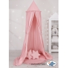 Baldacchino con Tappetino e Cuscini per Cameretta Dei Bambini Rosa Scuro