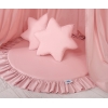 Baldacchino con Tappetino e Cuscini per Cameretta Dei Bambini Rosa Scuro