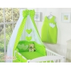 Baldacchino Culla Verde Pois Bianchi Cuori