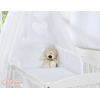 Baldacchino in Cotone per Lettino e Culla Bianca Cuori