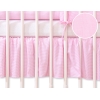 Balza Gonna per Lettino 70x140cm Rosa a Strisce Cuori