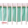 Balza per Lettino 70x140cm Menta Pois Bianchi Cuori