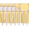 Balza per Lettino De Bambino 70x140cm Giallo a Strisce Cuori