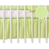 Balza per Lettino De Bambino 70x140cm Verde a Strisce Cuori