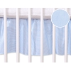 Balza per Lettino Neonato 60x120cm Blu a Strisce Cuori