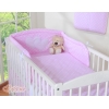 Biancheria da Lettino 3 parti Rosa Pois Bianchi Cuori