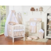 Biancheria da Lettino 7 parti con Baldacchino Beige Pois Bianchi Cuori