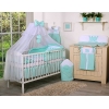 Biancheria da Lettino 7 parti con Zanzariera Menta Little Prince/Princess