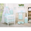 Biancheria da Lettino 7 parti con Zanzariera Menta Little Prince/Princess