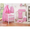 Biancheria da Letto con Baldacchino 5 parti Rosa a Scacchi Cuori