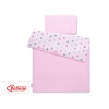 Biancheria Doppia Faccia Lettino 140x200cm Rosa Grigio Stelle