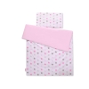Biancheria Doppia Faccia Lettino 140x200cm Rosa Grigio Stelle