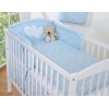 Biancheria Lettino 2 parti Blu Fiori Fiori Cuori