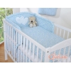 Biancheria Lettino 2 parti Blu Fiori Fiori Cuori