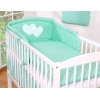 Biancheria Lettino 2 parti Menta Cuori