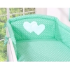 Biancheria Lettino 2 parti Menta Cuori