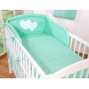 Biancheria Lettino 2 parti Menta Cuori