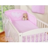 Biancheria Lettino 2 parti Rosa Pois Bianchi Cuori