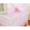 Biancheria Lettino 2 parti Rosa Pois Bianchi Cuori