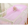 Biancheria Lettino 2 parti Rosa Pois Bianchi Cuori