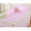 Biancheria Lettino 2 parti Rosa Pois Bianchi Cuori